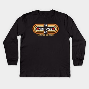 Vintage 1964 | Retro Video Game Style Kids Long Sleeve T-Shirt